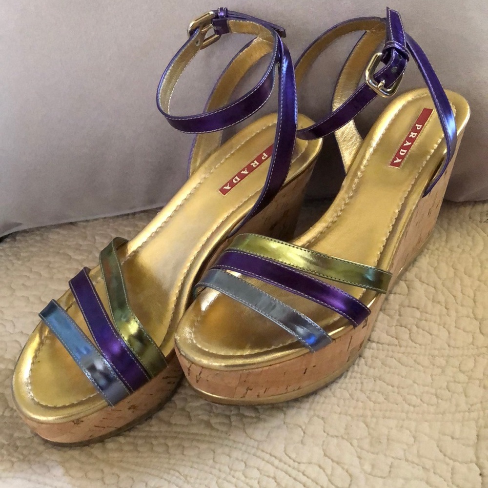Prada multi color Wedge